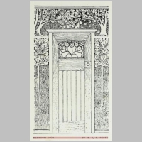 Baillie Scott, Bedroom door, The Decoration of the Suburb House, The Studio, vol.5, 1895, p.21.jpg